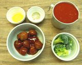 【主菜】ミートボールのトマトジュース煮作り方1写真