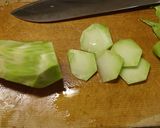 ブロッコリーの茎活用！まろやかマヨ煮込み作り方1写真