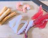 刺身が残ったら宝石箱みたい海鮮チラシ寿司作り方1写真