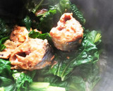 ちぢみ菜とサバ味噌缶・これっきり煮作り方3写真