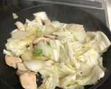 白菜と鶏むね肉の白だし炒め作り方2写真