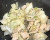 白菜と鶏むね肉の白だし炒め作り方3写真