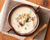夜食にも♪簡単な豆乳ときのこの和風スープ作り方4写真