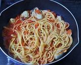 簡単でおすすめ！牡蠣のトマトパスタ作り方5写真