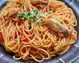 簡単でおすすめ！牡蠣のトマトパスタ作り方6写真