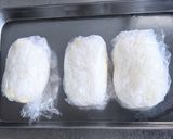チーズ入り肉巻き俵型おにぎり作り方5写真