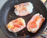 チーズ入り肉巻き俵型おにぎり作り方10写真