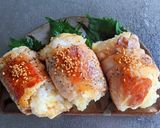 チーズ入り肉巻き俵型おにぎり作り方12写真