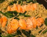 サーモンとほうれん草のクリームパスタ作り方6写真