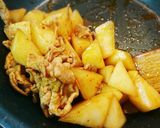 旨っ❤️大根と豚肉のキムチだれ炒め作り方8写真