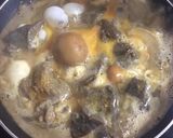 鳥モツ煮再利用卵とじ丼作り方7写真
