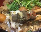 鳥モツ煮再利用卵とじ丼作り方10写真