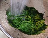 春菊のごま和えと茎の汐昆布和え作り方3写真