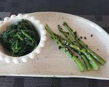 春菊のごま和えと茎の汐昆布和え作り方10写真