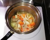 鶏肉とほうれん草のミルクスープ作り方6写真