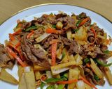 牛小間とれんこんの“韓国万能味噌”炒め。作り方6写真