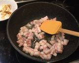 テフロンフライパン塩豚炒飯、締めはポン酢作り方3写真
