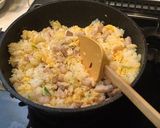 テフロンフライパン塩豚炒飯、締めはポン酢作り方7写真