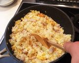 テフロンフライパン塩豚炒飯、締めはポン酢作り方9写真