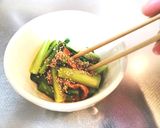 ３分で完成！小松菜と油揚げの煮浸し風作り方5写真