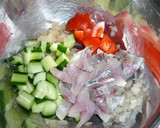 鯵と夏野菜のおろし和え作り方4写真