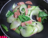 おさかなバーグと青梗菜の炒め物作り方16写真