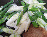 カキとネギの中華風炒め作り方3写真