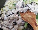 カキとネギの中華風炒め作り方4写真