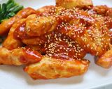 お弁当に♪鶏むね肉のピリ辛ケチャップ炒め作り方4写真