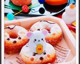 2020年干支◆焼きドーナツでねずみ鏡餅作り方3写真