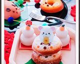 2020年干支◆焼きドーナツでねずみ鏡餅作り方4写真