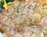 レンジビックリドンキーひき肉のせドーム蒸作り方14写真