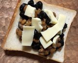 納豆と黒豆のトースト作り方3写真