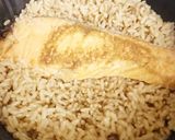 鮭炊き込みご飯〜クレソン混ぜお結び作り方5写真