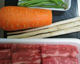 おせち⏹️野菜の牛肉巻き(すきやき味)作り方1写真
