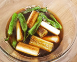 簡単酒肴☆しし唐と白ネギの焼き浸し作り方4写真
