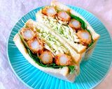 朝ごはん！海老フライのサンドイッチ作り方11写真