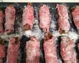 にゃーの芋がらの豚肉巻き麻辣ソース作り方5写真