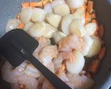 ホタテ、海老のにんにく炊き込みご飯作り方2写真
