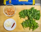 釜揚げ桜エビと春菊のパスタ作り方2写真