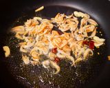 釜揚げ桜エビと春菊のパスタ作り方4写真