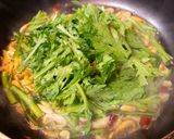 釜揚げ桜エビと春菊のパスタ作り方6写真