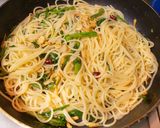 釜揚げ桜エビと春菊のパスタ作り方8写真