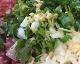 三つ葉入り肉団子 ポークバーグ作り方1写真