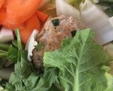 三つ葉入り肉団子 ポークバーグ作り方5写真