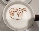 チョコソースで簡単ラテアートのカフェラテ作り方7写真