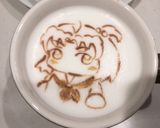 チョコソースで簡単ラテアートのカフェラテ作り方11写真