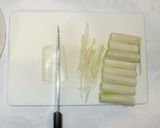 肉巻き♪簡単桃屋搾菜と豚肉でおつまみ　作り方3写真