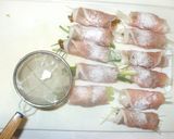 肉巻き♪簡単桃屋搾菜と豚肉でおつまみ　作り方7写真