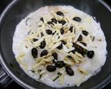 簡単！もちもち餅ピザ☆黒豆リメイク作り方4写真